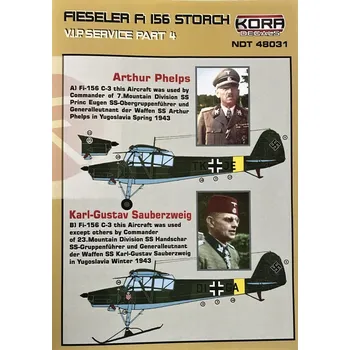 Plastikový model 1/48 Decals Fiesler Fi-156 Storch VIP Service Pt.4