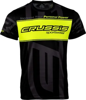 cyklistický dres CRUSSIS CSW-016-S černé/žluté S