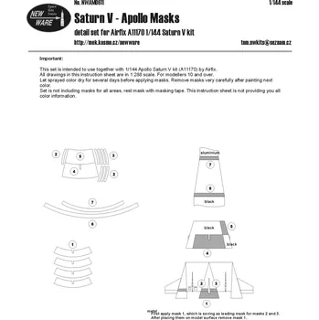 Plastikový model 1/144 Mask Saturn V Apollo (AIRFIX A11170)