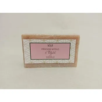 Čistící mýdlo Yasminka Růžové přírodní mýdlo, 100g