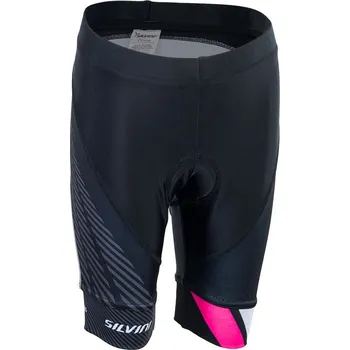 Cyklistické kalhoty Kraťasy Silvini Team CP1436 dětské black/pink 146-152cm