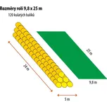 Ochranná netkaná plachta TenCate TOPTEX 9,8 m x 25 m na balíky slámy, sena a obilí