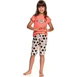 Taro, dětské pyžamo 2202/1-Amelia, krátký rukáv, růžová, vel. 104