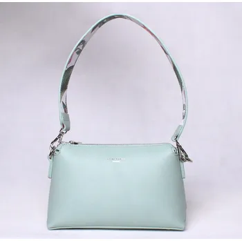 Malá pevná zelená kabelka na rameno/crossbody David Jones CM5757