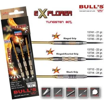 Šipka Bull´s Šipky Steel Explorer 80% Shark Grip 24gr. 13714