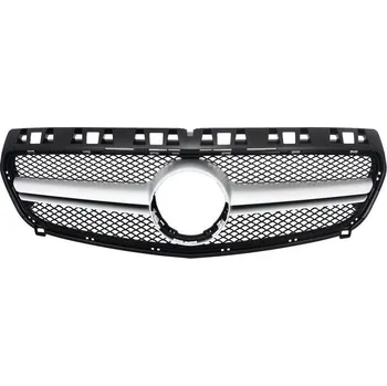 Kapota PROTEC Přední maska Mercedes W176 A45 2012-2016 černá stříbrná