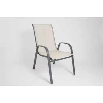 Zahradní židle béž./šedá