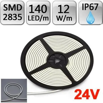 LED páska LED21 LED Neon Flex pásek 5m 24V 140ks/m SMD2835 12W/m, 4x10mm, voděodolný, STUDENÁ BÍLÁ