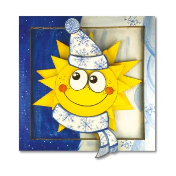 Velkoplošná dekorace Sluníčko - Zima