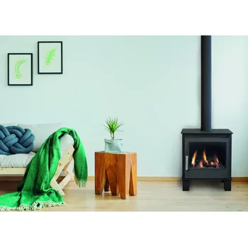 Krbová kamna Volně stojící plynová krbová kamna KARMA IDEAL, 5,9 kW, odtah do komína, ZP, věčný plamínek 821667 + Doprava Zdarma