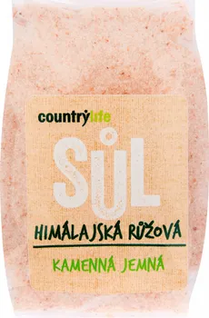 Kuchyňská sůl Country Life Sůl himálajská růžová kamenná jemná 500 g