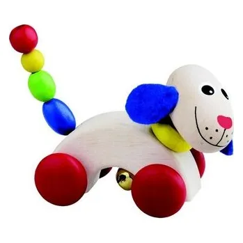 Dřevěná hračka Detoa Pejsek na kolečkách