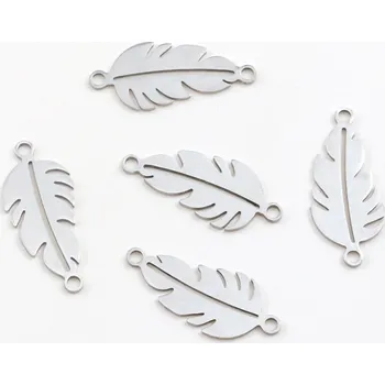 Materiál na výrobu šperku Šperky4U Ocelová destička peříčko - OK1318-ST