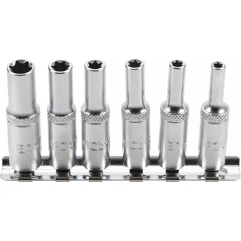 BGS Nástrčné klíče E-TORX 1/4'' E4-E10, 6ks dlouhých hlavic