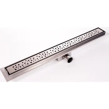 sprchový žlab Nerezový odtokový žlab 90 cm - model KAPKY