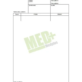 Zápis o průběhu vyšetření – vložka 80, 100 ks v balení