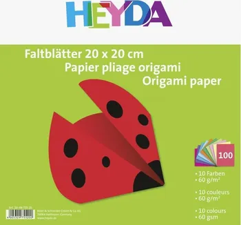 Barevný papír Heyda Papíry na origami 100 ks