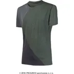 Pánské sportovní tričko PROGRESS Cruiser khaki melír/šedý melír Velikost: XXL