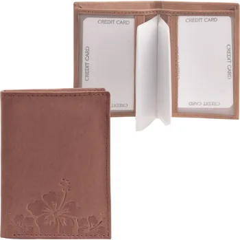 Peněženka Dámské pouzdro na karty a doklady 7117 přírodní hnědá, HJP