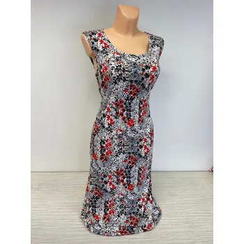 Dámské šaty Šaty bez rukávů ROXA, Barva Červená, Velikost XXXL 54, Materiál 96% Viskoza 4% Lycra