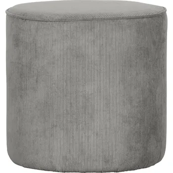 Taburet WOOOD sametový puf SARA šedý 350409-G