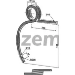 Pero kultivátoru 25x25x455 pravé, slupice Grader pravá pro Bednar FMT