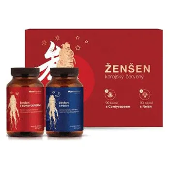 Zdraví MycoMedica Ženšen + reishi + cordyceps 2x 90 kapslí