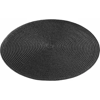 prostírání Douceur d'intérieur Prostírání na jídelní stůl, Ø 36 cm, černá barva