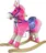 Teddies Houpací kůň na baterie 71 cm, růžový