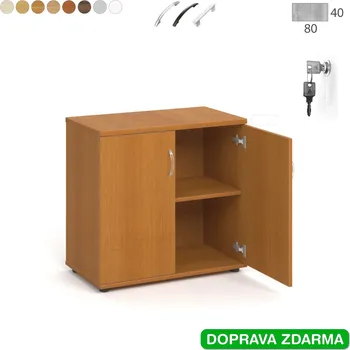Policová skříň SPZ 80 40 Hobis - Přístavná skříň ke stolu s dvířky uzamykatelná
