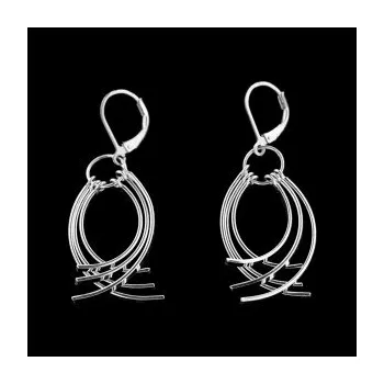 Náušnice Stříbrné náušnice s klasickým zapínáním