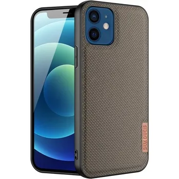 Pouzdro na mobilní telefon Dux Ducis nylonový ochranný kryt pro iPhone 12 mini - hnědý