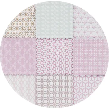 Clayre & Eef Sada čtyř podložek pod hrníčky v růžovém odstínu