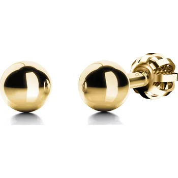 Náušnice Dětské náušnice ze žlutého zlata - kuličky 3,50 mm