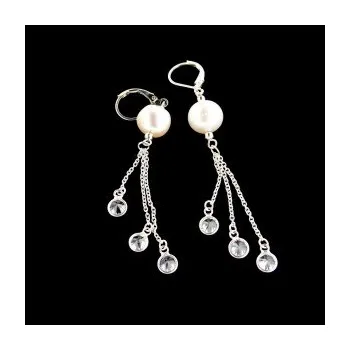 Náušnice Stříbrné náušnice s klasickým zapínáním