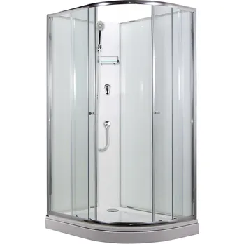 ARTTEC SIRIUS 120 x 90 cm - Sprchový box model 1 chinchilla sklo levá vanička 5 let záruka + stěrka na sklo zdarma