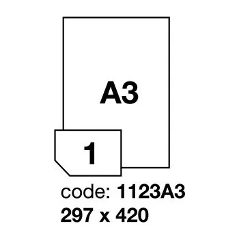 Samolepící etiketa Samolepící etikety Rayfilm Synthetic 297x420 mm 100 archů, polyesterové, R0504.1123A31