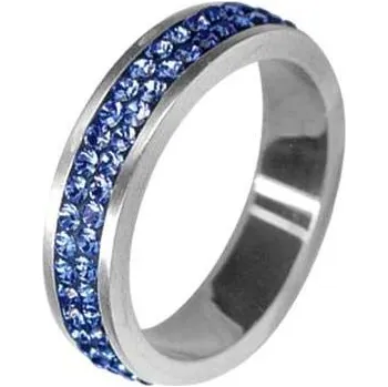 Prsten Prsten RSSW02 sapphire s krystaly Swarovski Elements