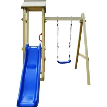 Dětské hřiště DBA Hrací věž se skluzavkou a houpačkou