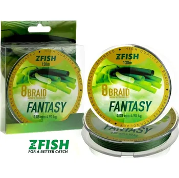 Zfish pletená šňůra Fantasy 8-Braid 130 m průměr: 0,12 mm