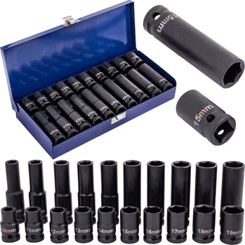 Gola sada Kovaná hlavice k rázovému utahováku 10-19mm