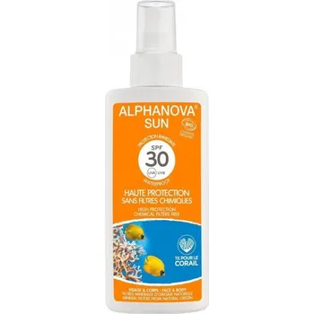 Přípravek na opalování Alphanova Sun BIO opalovací krém ve spreji SPF30