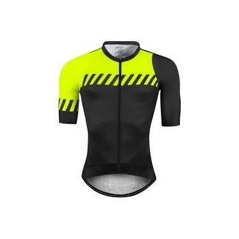 cyklistický dres Force dres Fashion krátký rukáv černo-fluo, vel. L