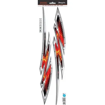 Polep vozidla Avisa Samolepka metal plamen 46 x 6 cm