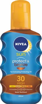 Přípravek na opalování Nivea Sun Protect & Bronze Tan Activating Protecting Oil Spray SP30 200 ml