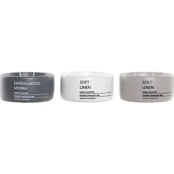 Svíčka Svíčka "SOFT LINEN" 13x6.5/3dr-cement