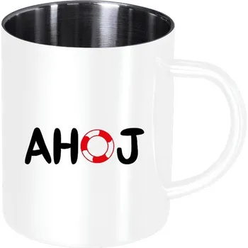 Nerezový hrnek AHOJ