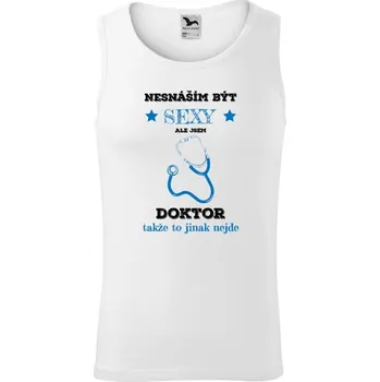 Pánské tílko Pánské tílko Malfini Core Nesnáším být sexy, ale jsem doktor