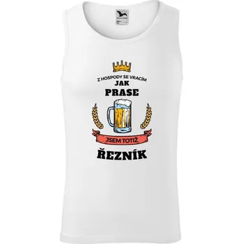 Pánské tílko Pánské tílko Malfini Core Z hospody se vracím - Řezník