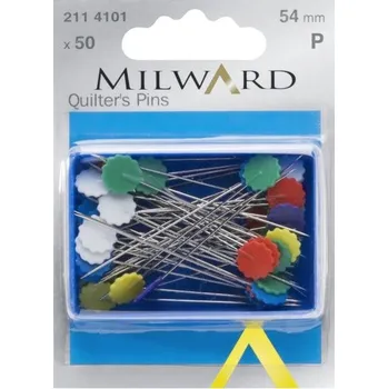 špendlíky s kytičkou pro quilt 54mmx50ks